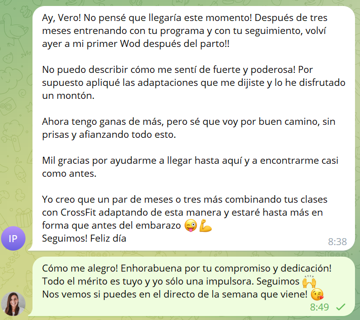 testimonio postparto crossfitero 2